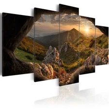 MOUNTAIN LANDSCAPE Canvas Print Framed Wall Art Picture Photo Image c-A-0079-b-m