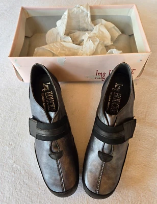 Chaussures en cuir noir/acier neuves Jmg Houcke modèle Palmares taille 36 (pa) - Photo 1/4