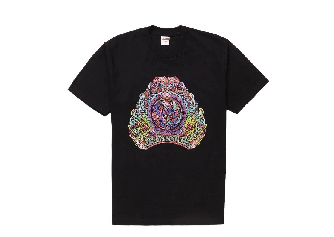 Tee shirt Supreme Knot noir SS19 taille L Deadstock/insigne celtique logo illustration