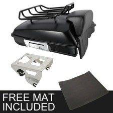 Matte Razor Trunk Pad Luggage Solo Mount Fit For Harley Road King Glide 2014-26