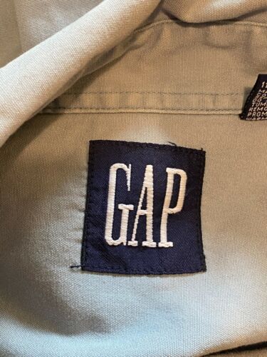 Gap Men S Blue Long Sleeve Heavy Cotton Button Casual Shirt Breast Pockets - Picture 5 of 7