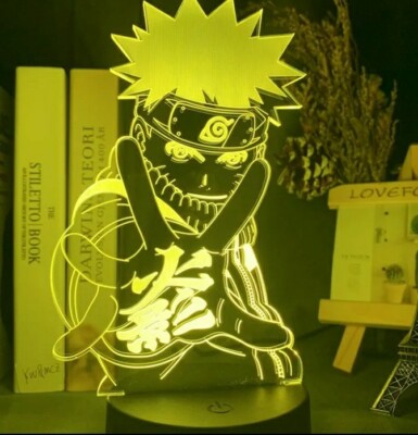 Naruto LED Night Light Lamp 16 Colors with Remote Control Manga Decor