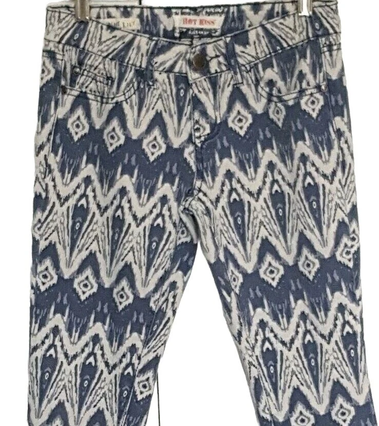 Hot Kiss Jeans Denim Skinny Lily  Southwestern Tribal Aztec Print Size 3 - Image 2 of 4