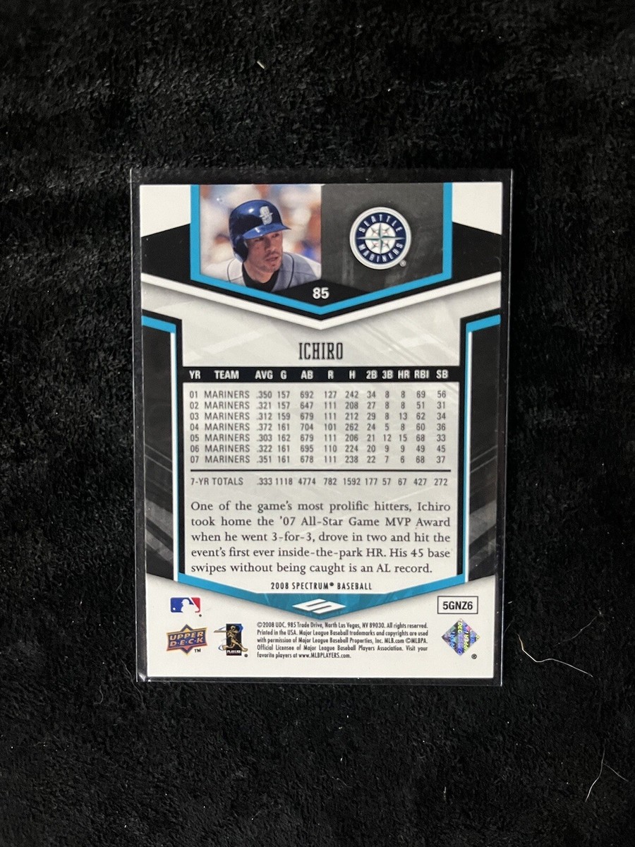 2008 (MARINERS) Upper Deck Spectrum #85 Ichiro Suzuki LEGEND