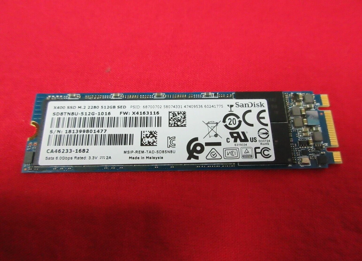 ORIGINAL SANDISK X400 M.2 2280 512GB SSD SD8TN8U 512G 1016 eBay