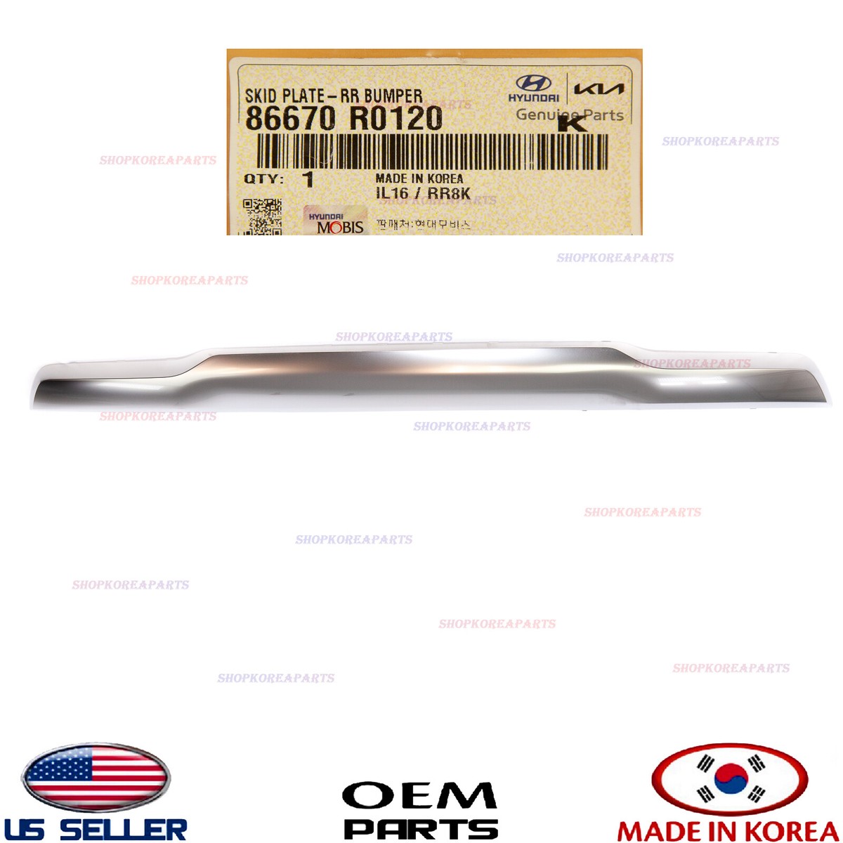 Genuine Rear Bumper Skid Plate Panel Lower CHROME ⭐OEM⭐ Kia Genuine Rear Bumper Skid Plate Panel Lower CHROME ⭐OEM⭐ Kia