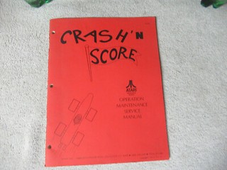 original factory CRASH N SCORE  ATARI    arcade video game manual