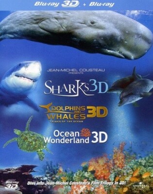 Jean-Michel Cousteau's Box Delfine Wale Haie Ocean Wunderwelt 2D/3D Blu-ray