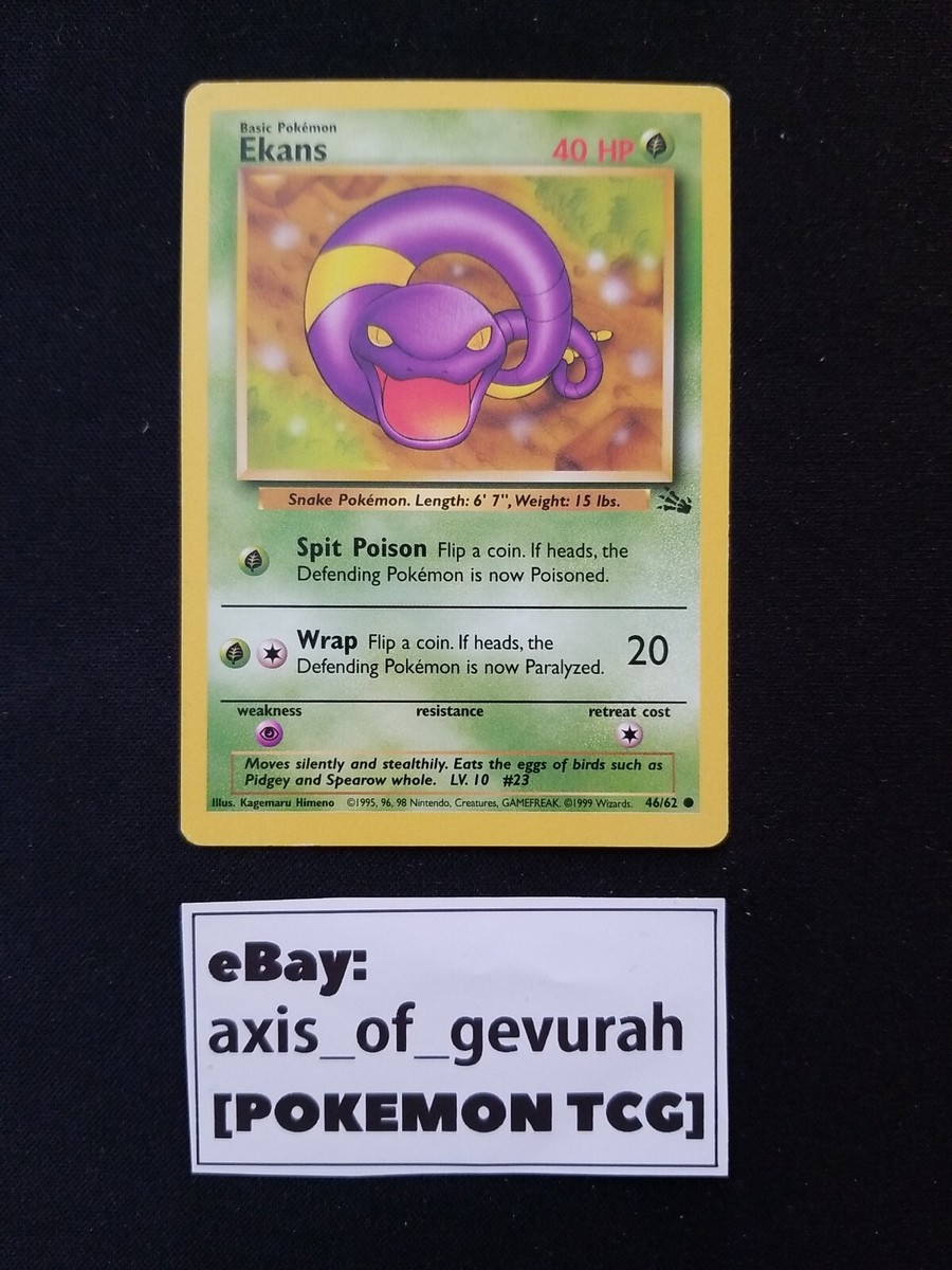 Ekans - Fossil Set #46/62 Pokmon Cards 1999 WOTC