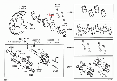Genuine Toyota LandCruiser 100 Series UZJ Front Brake Anti Rattle Spring Clip x2 - Picture 8 of 9