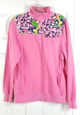 SIMPLY SOUTHERN womens size S pink 1/4 zip pullover spring summer sweatshirt