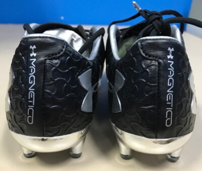 Under Armour Magnetico Pro FG Soccer Cleats Black Silver - Size 5