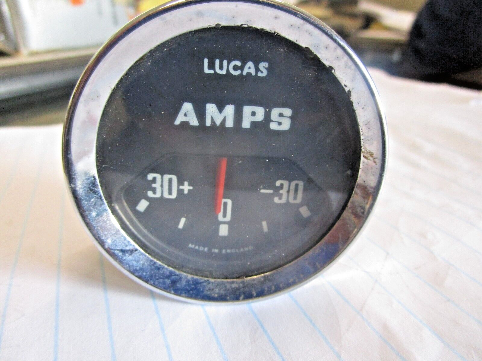 Lotus Elan Europa Triumph Spitfire Morgan Plus 4 AMP Gauge Lucas #36273 1960-75