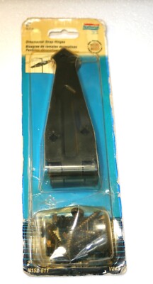 National Hardware Black 6'' Ornamental Gate Hinges N152-611- V848- Pack of 2