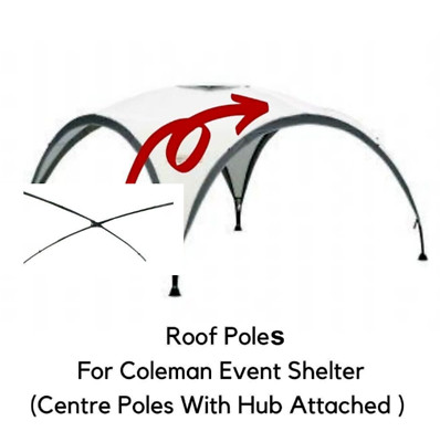 Coleman DACHSTANGEN XL Event Shelter 4,5m /15ft Ersatz komplett QUERSCHNITT