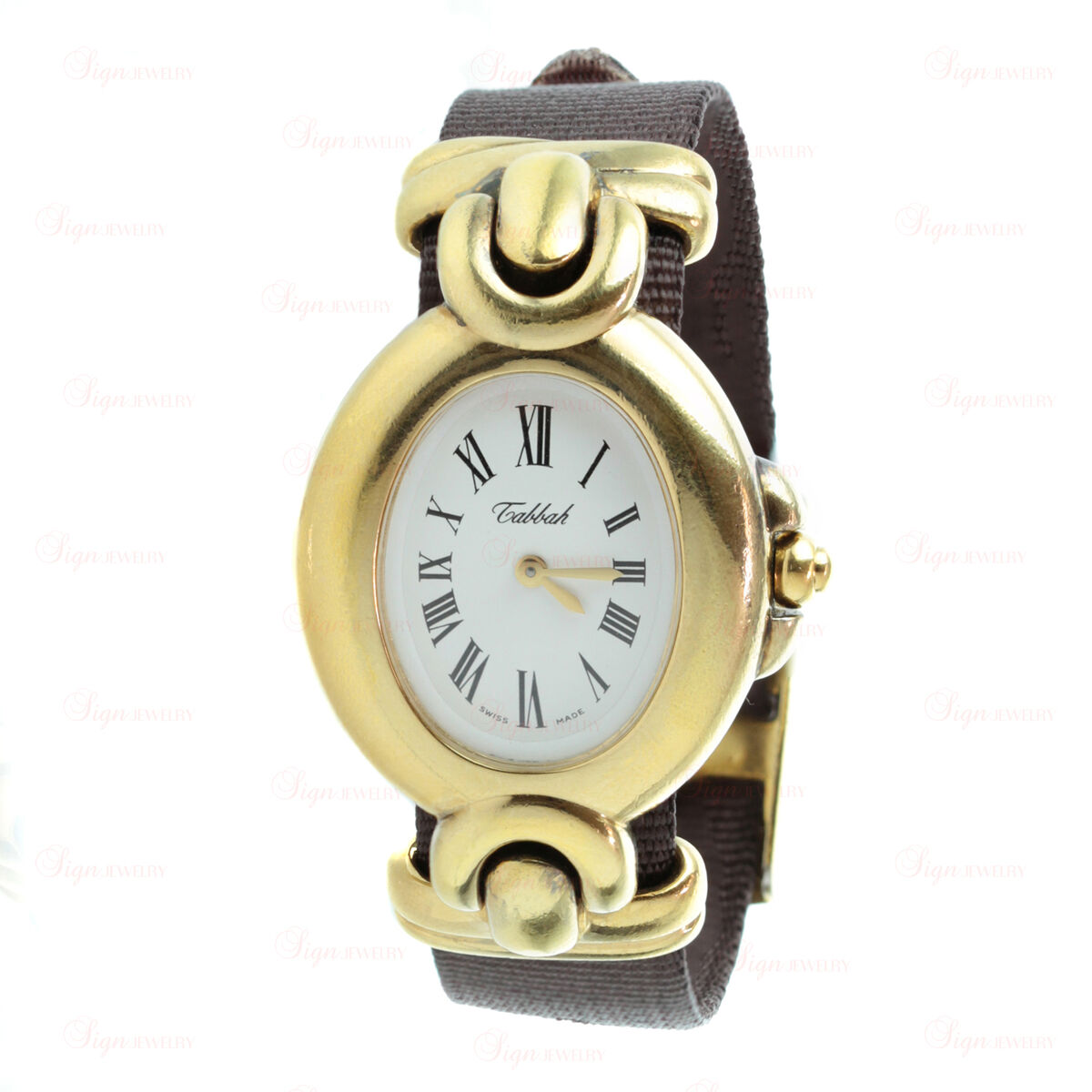 TABBAH Copacabana Electroplated Silver Gold Swiss Quartz