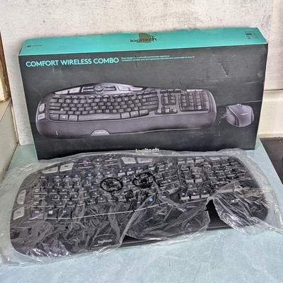 Logitech K350 Comfort Wave Wireless Keyboard Black Y-R0053 820-007885 No Dongle