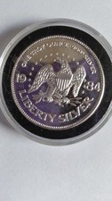 1984 A-Mark Liberty Silver Bell 1 oz .999 Fine Silver Round Vintage BU 105.26 per troy oz