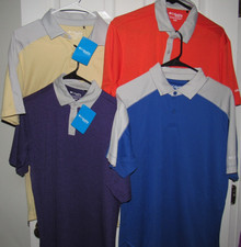 NWT New COLUMBIA Men's Medium Golf Shirt Lot 4 Shirts Omni Wick Bracket Polo