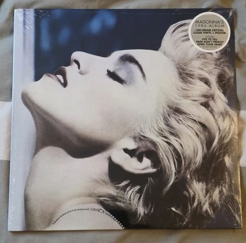 Madonna True Blue LP 2019 Crystal Clear Vinyl  with Poster. Still Sealed.