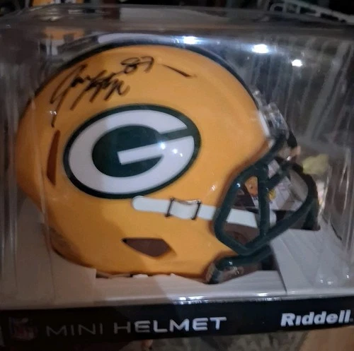 Green Bay Packers Mini Helmet Autographed Jace Sternbeger JSA