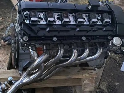 Polished Header Fit BMW M52 Engine 2.5L/2.8L/3.0L For 94-00 E36 E46 E39 Z3 E38