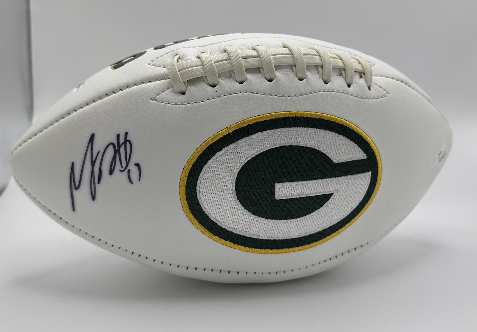 Davante Adams Autographed Signed Green Bay Packers NFL White Panel Football. JSA. 