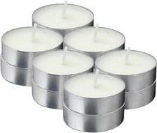 60 pack Tea Light Candles Unscented Long Burning White 3 Packs of 20