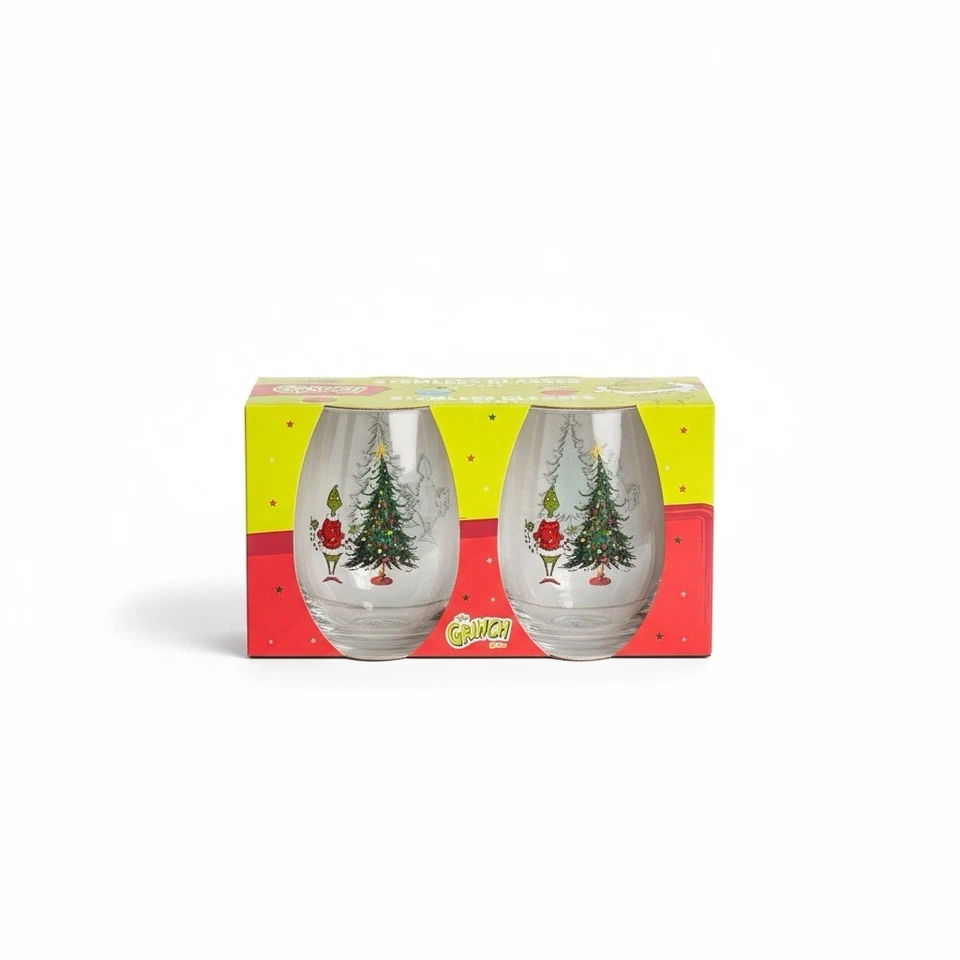 The Grinch Stemless Drink ware Glasses Set of 6 Christmas Holiday Dr Suess 2025 - Image 4 of 4