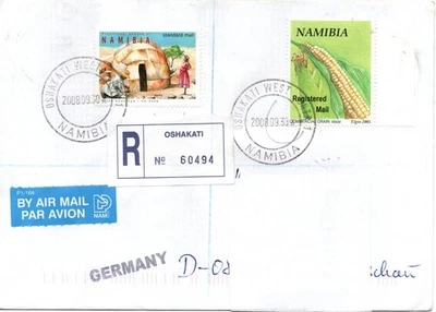 South West Africa SWA DSWA Namibia Bedarfs-R-Beleg mit Stempel Oshakati W. 1 C 1 - Bild 1 von 2