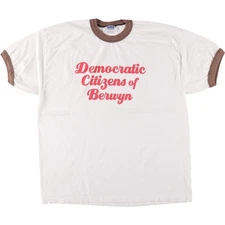 Used Gildan ULTRA COTTON Ringer T-shirt Men's XL size