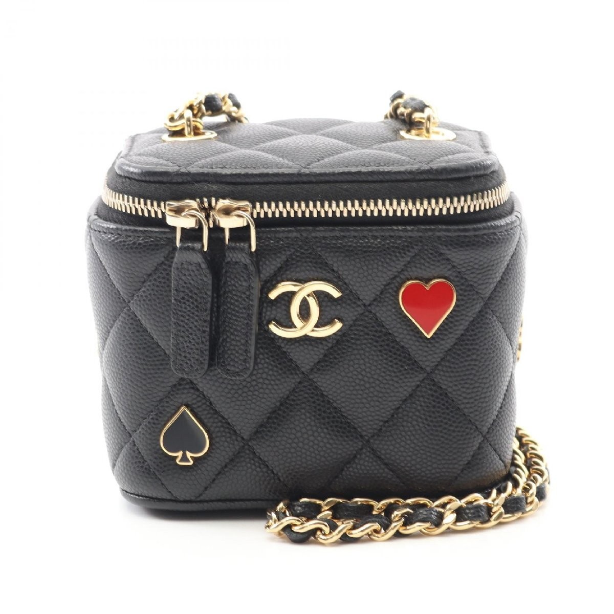 Chanel Matelasse Small Vanity Bag  Shoulder Grained Calfskin 715530