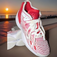 adidas D.O.N. Issue Low Top Lace-Up Lightweight Basketball Sneakers Red Pink