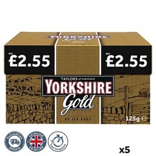 Yorkshire Gold 40 Tea Bags 125g Case of 5 BK179