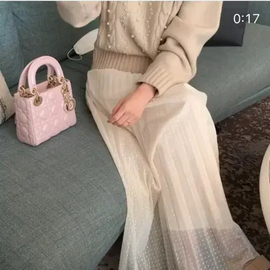 Beisney Pearl Knit Dot Shawl Ivory Set