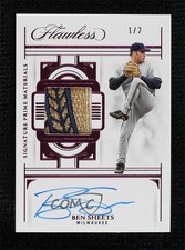 2023 Panini Flawless Signature Prime Materials Pink 1/2 Ben Sheets Auto 16wc