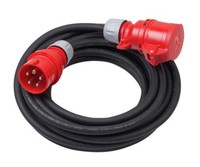 Cee VerläNgerungskabel 10M Drehstrom 400V Starkstrom H07RN-F 5G4,0 Schwarz