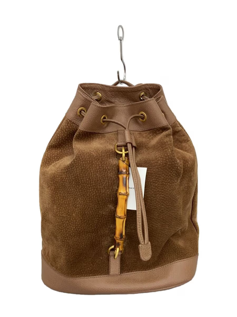 GUCCI Brown Solid Tweed Backpack Style 003.2855.0043.0