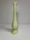 Fenton Art Glass Custard Satin Footed Bud Vase