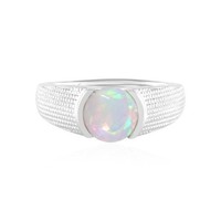 Cavill AAA Welo Opal Ring 925 Sterling Silber Platin 1,03Ct Rund- Echtschmuck