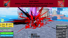 [Blox Fruits] | LV2800 Ghoul V4 Full Gear (Awakening) Godhuman CDK SG | Fast