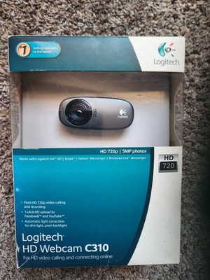 Logitech C310 HD Webcam Black, 720p, 960-000585
