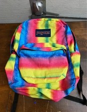 Jansport Tye Dye rainbow backpack colourful discontinued