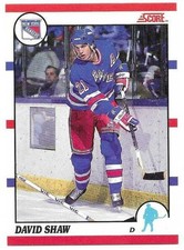 DAVID SHAW 1990-91 SCORE BILINGUAL CARD MINT CONDITION