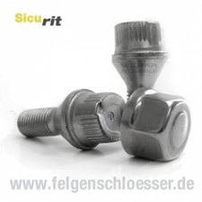 Sicurit Felgenschloss | M12x1,25 | Länge: 25mm | Kegel 60° | SW 17