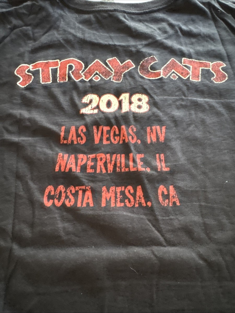 Vintage Stray Cats 2018 Band Concert Mens Shirt XL Brian Setzer Black T-shirt View 6