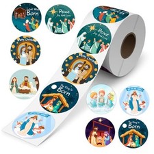 500Pcs Christmas Religious Stickers  Christmas Nativity Jesus Christian Ysds