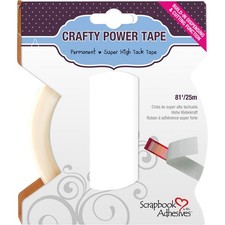 3L 01638 Scrapbook Adhesives Crafty Power Tape W/Dispenser-.25"X81'