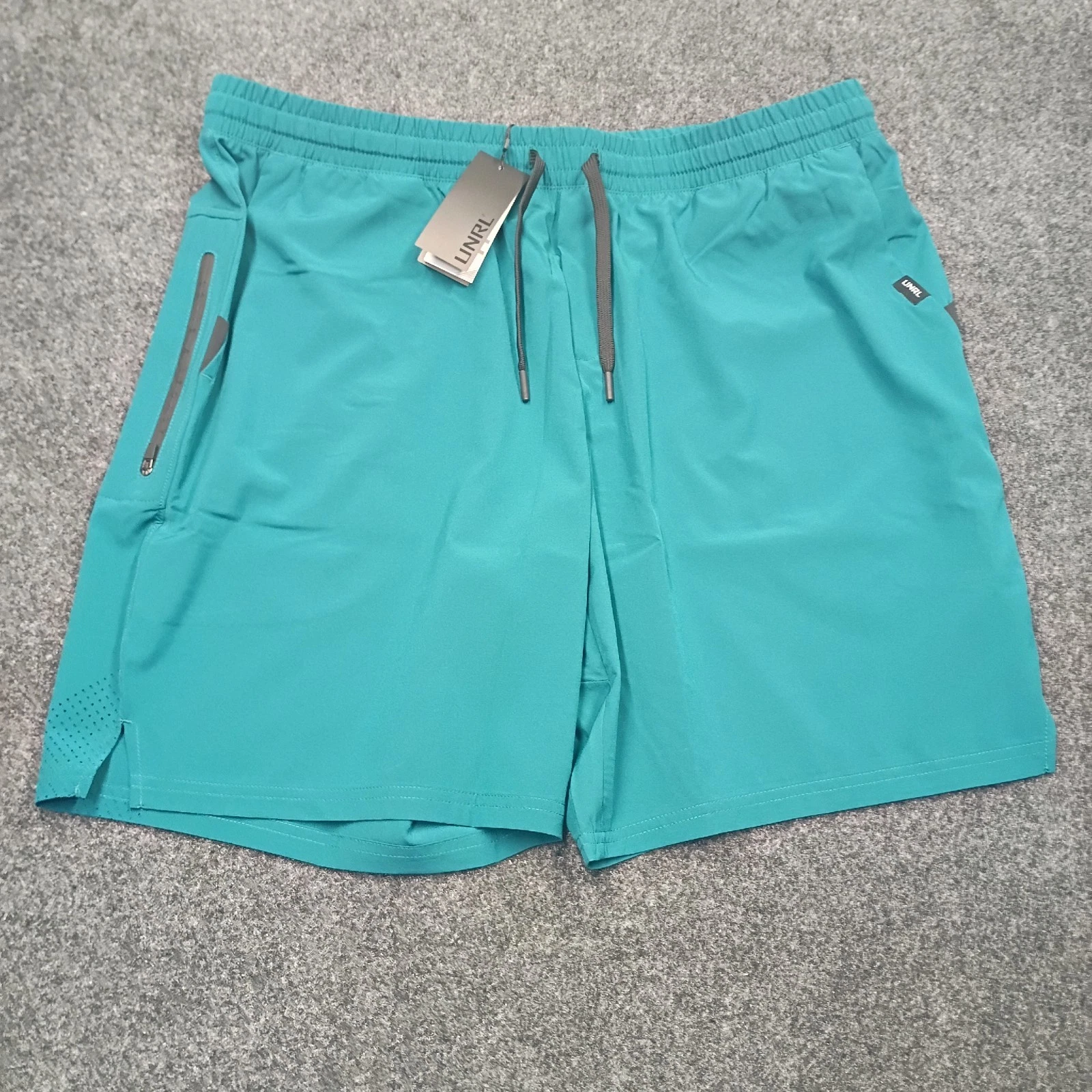 UNRL Shorts Mens 2XL Teal Superior Stride Running Performance Shorts NWT