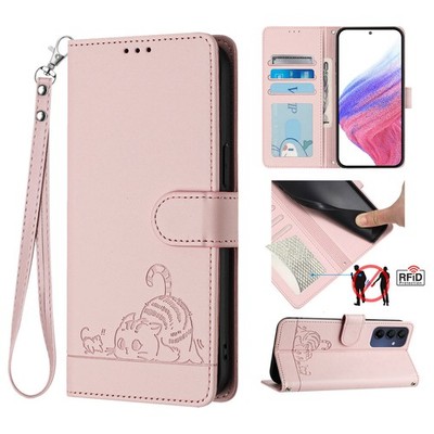 Cute Cat Card Leather Wallet Case Bag Flip Stand Cover Lovely For Various Phone